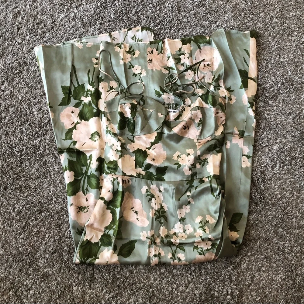 Reformation Sage Green Floral Midi Dress - Picture 5 of 10